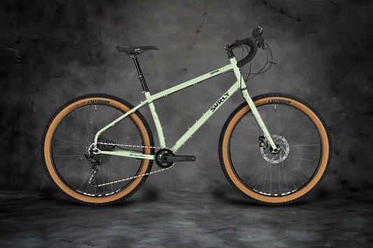 Surly Grappler bike Sage Green color side view 
