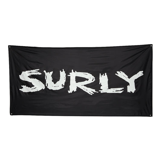 Surly logo banner black with white Surly logo