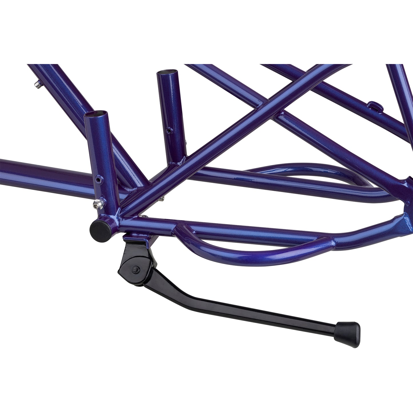Surly Big Dummy frameset Bruised Ego Purple side kickstand area focus