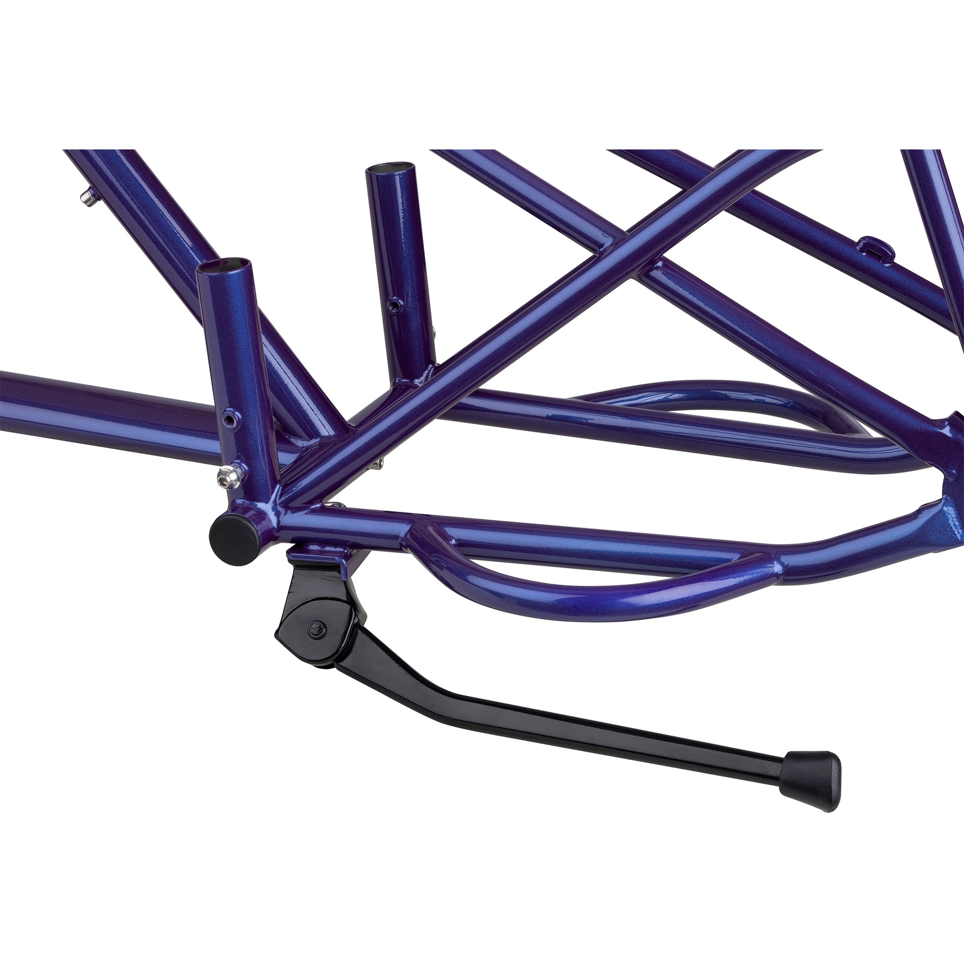 Surly Big Dummy frameset Bruised Ego Purple side kickstand area focus