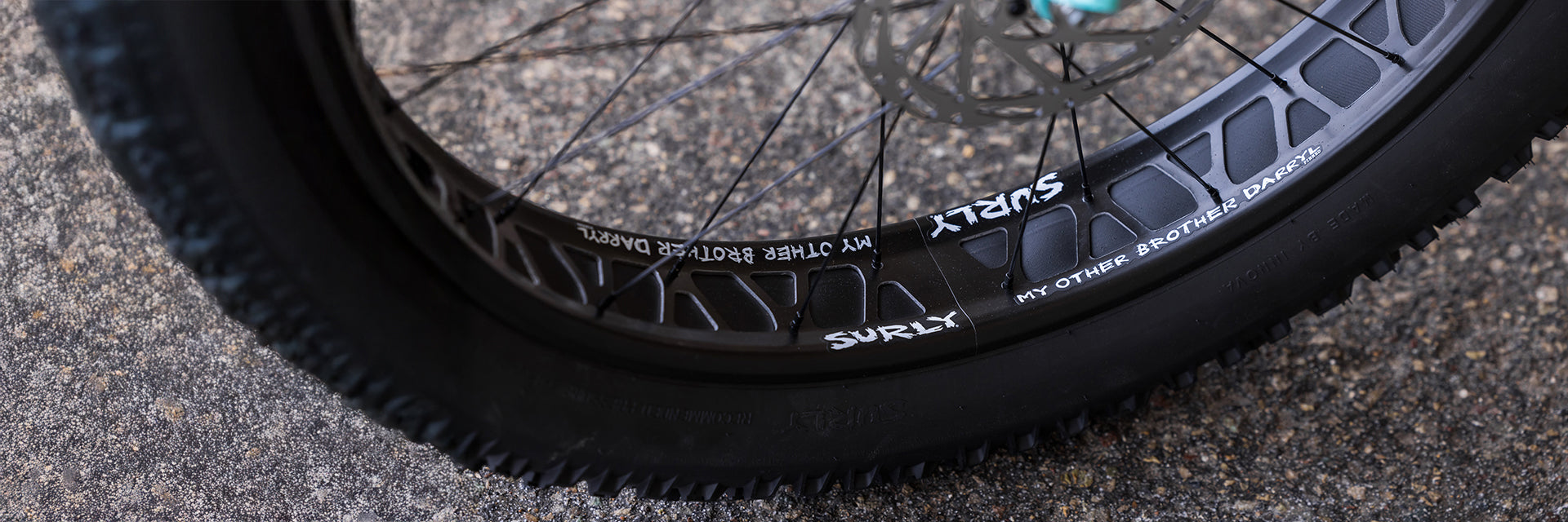 Bike wheel with Surly Tire, Rim, and Tube
