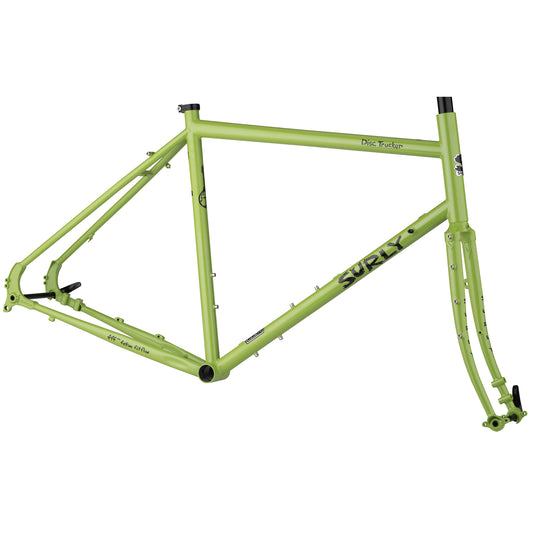 Surly Disc Trucker 700c frameset Pea Lime Soup side view
