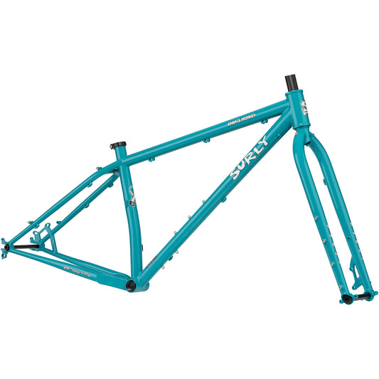 Surly Karate Monkey Frameset Lost at Sea Blue side view
