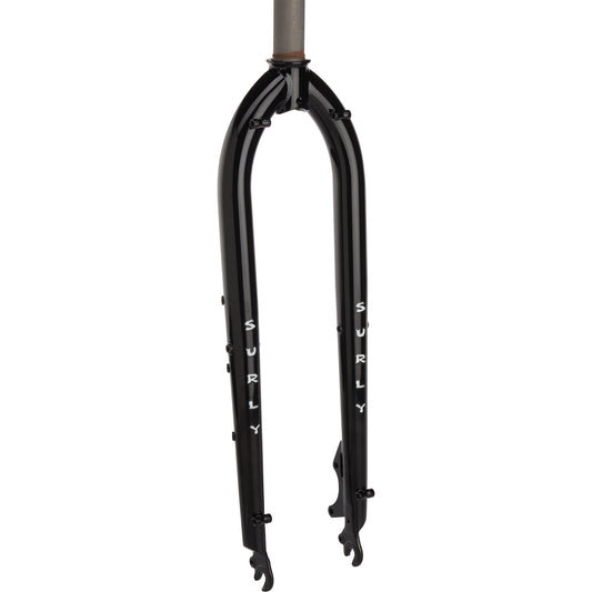 Surly Krampus Fork 29" quick-release dropouts black three-quarter front view