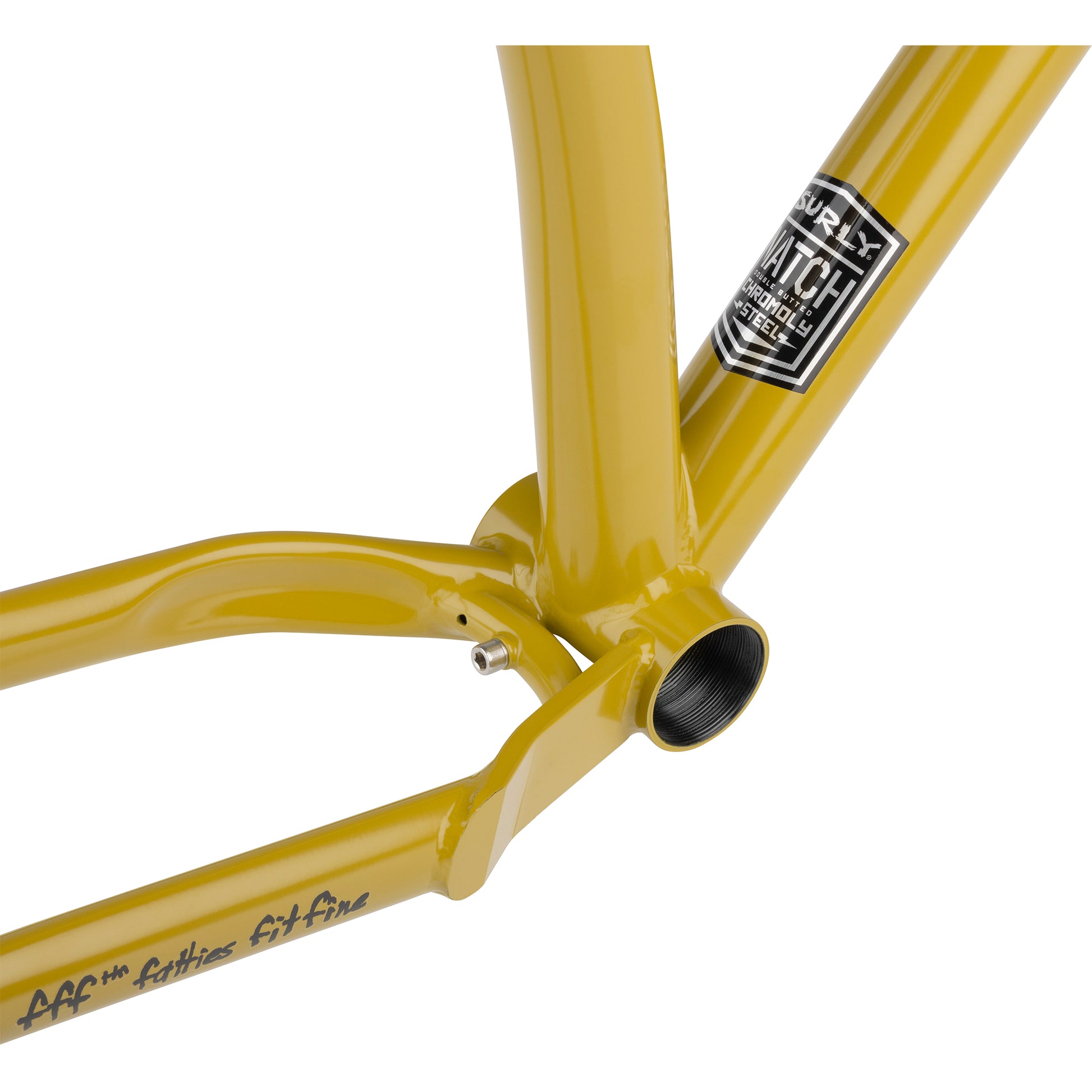 Surly Krampus frameset Nose Drip Curry color bottom bracket area detail