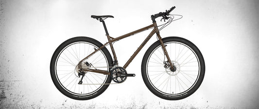 Surly Ogre bike side view Rover Brown color