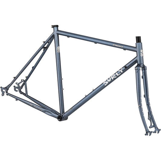 Surly Straggler 650b frameset Cold Steel Blue side view