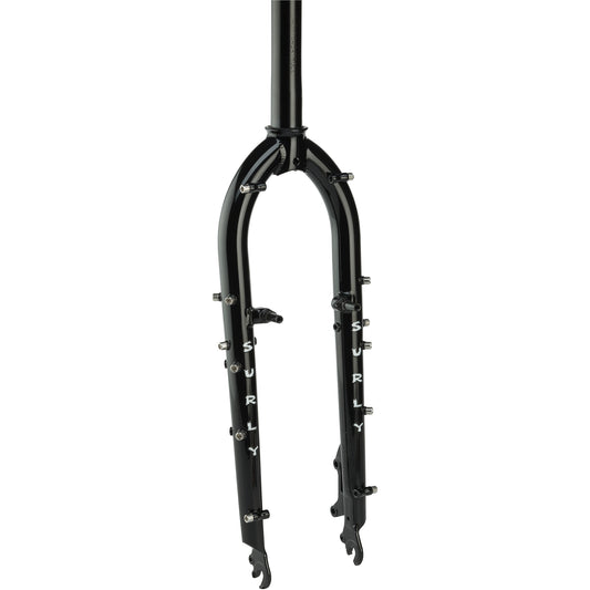 Surly Troll Fork black front three-quarter view