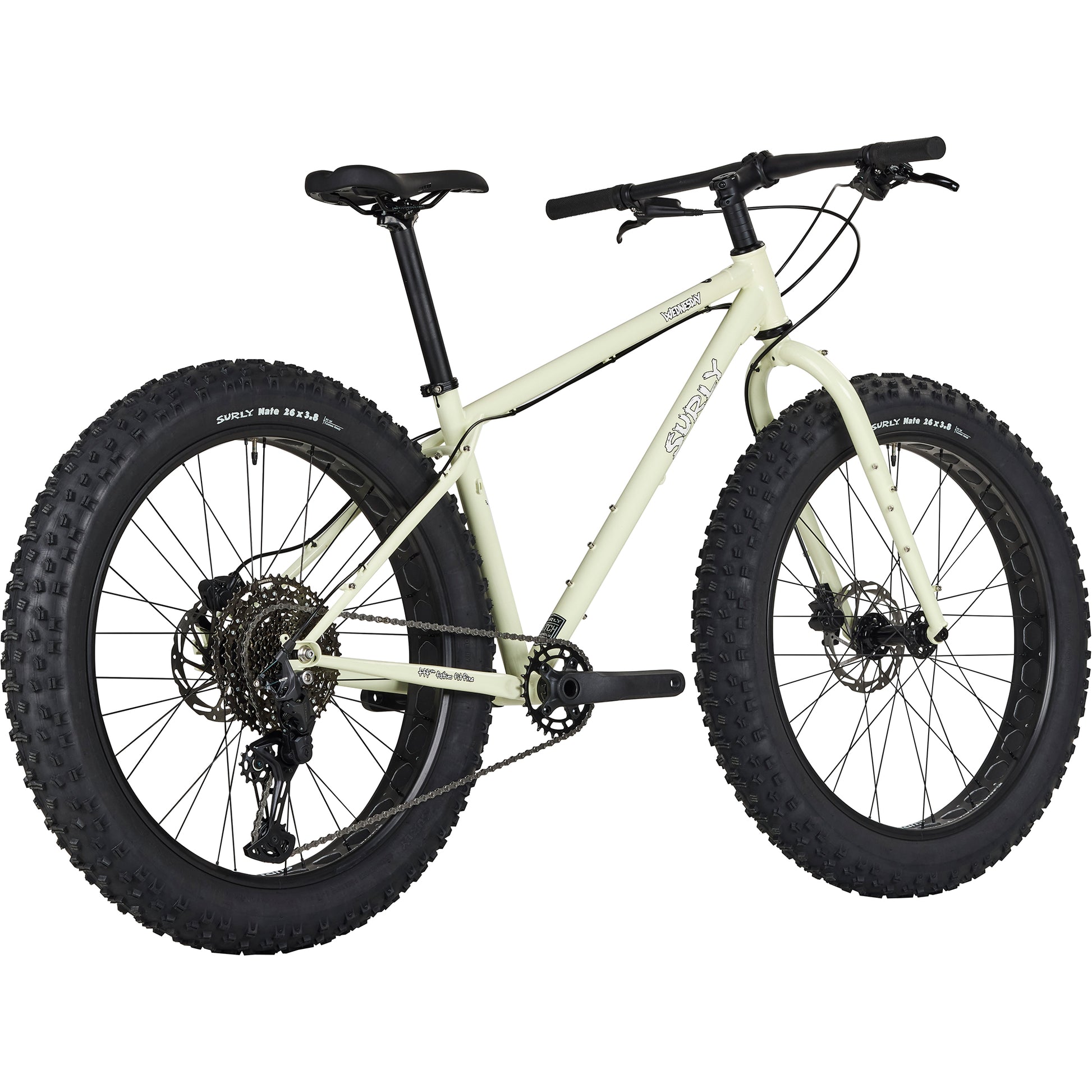 Surly Wednesday bike light yellow color rear three-quarter view