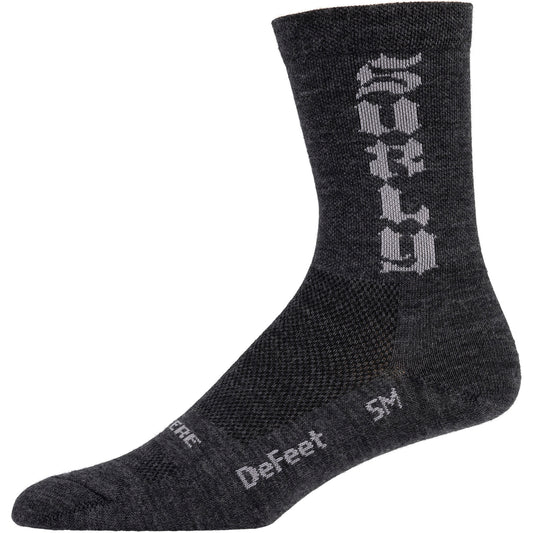 Surly born to lose sock - charcoal grey, side view